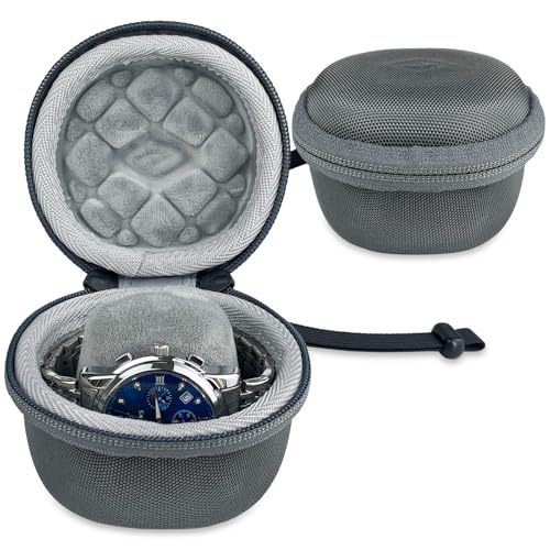 Hard Watch Case Travel for Rolex, Single Watch Cases for Men and Women, Portable Storage Box for Sports, Business Trips and Travel, Hard EVA Protective Case Waterproof, Grey - color: Grey