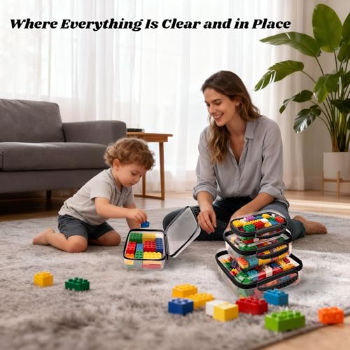 3 Pack Clear Hard Shell Zipper Cases with Handle, Waterproof Toiletry Bag for Travel, Diaper Bag Organizer Pouches, Nesting Pouches for Makeup, Toys, Snack Pouches, Stationery (Black) - color: Black