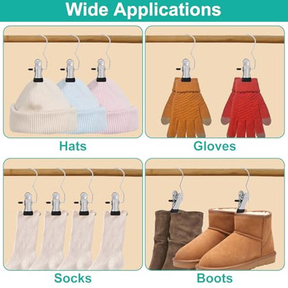 22PCS Boot Hanger Clips, Laundry Clothes Hanging Hooks for Closet Organizers and Storage, Legging Yoga Pants Clamps for Boot Pants Jeans Hats Towel Doll