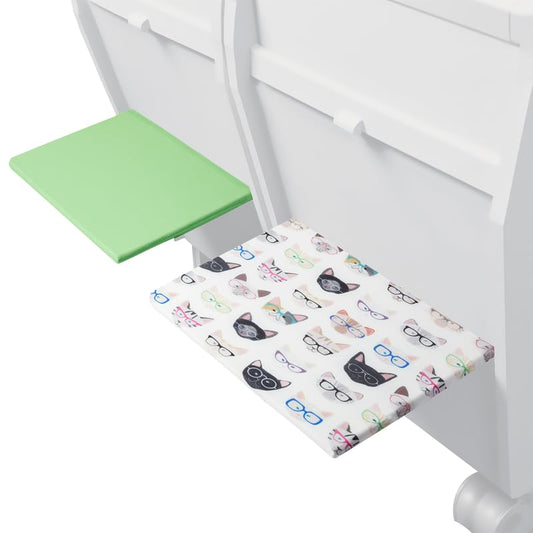 Go-Be Sleeves Airplane Tray Covers for Adults 2-Pack Classics Airplane Tray Covers - Cats/Lime Solid - color: Cats/Lime Solid