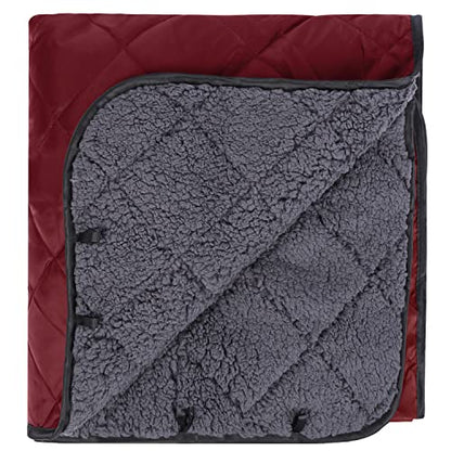 REDCAMP Large Camping Blanket with Sherpa Lining, Cold Weather Warm Outdoor Blanket Windproof for Camping Stadium, Machine Washable 59"x 79" Red - color: 59"x 79" Red