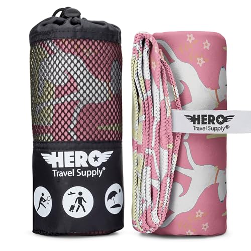 Hero Microfiber Large Beach Towel Compact for Travel (Be Pawsitive, 40" x 72") - color: Stay Pawsitive, size: 40" x 72"