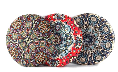 Sigmat Memory Foam Seat Cushion Anti-Slip Soft Round Stool Cushion Chair Pad 15 Inch Graphic - color: Graphic, size: 15 Inch