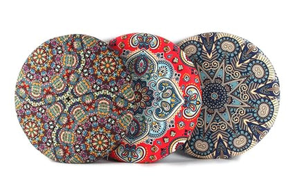 Sigmat Memory Foam Seat Cushion Anti-Slip Soft Round Stool Cushion Chair Pad 15 Inch Graphic - color: Graphic, size: 15 Inch