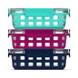 Ello Duraglass 3.4 Cup Meal Prep Sets 6Pc, 3 Pack Set- Glass Food Storage Container with Silicone Sleeve and Airtight BPA-Free Plastic Lids, Dishwasher, Microwave, and Freezer Safe, Berry - color: Mixed Berry
