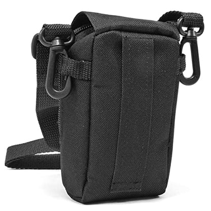 USA Gear Point Shoot Camera Case Compatible with Nikon Coolpix, Canon Powershot Elph 180, Canon G7 X Mark iii, and more - Small Digital Camera Case with Shoulder Strap, Belt Loop, Pocket for SD Card