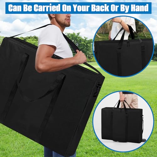 SIRUITON 2Pack Folding Table Storage Bag, Portable 600D WaterProof Carry Bag for Folding Picnic/Camp Tables with Reinforcing Plate & Shoulder Strap, 24" D x 24" W x4.5 H Fits 4FT Tables - size: 2p - 4ft Folding Tables Bag