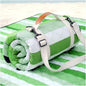 Genovega Waterproof Beach Blanket Picnic Outdoor Mat Rug Adult Women Her Sister Mom Gf Girlfriend Aunt Auntie Titi Best Friend Friendship Bestie Wife Daughter in Law Lady Happy Birthday Cool Unique - color: Mint White Stripe