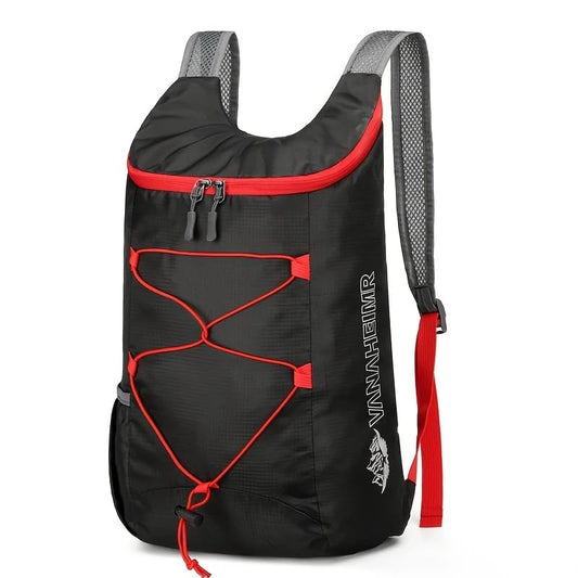 1PC Multifunctional Outdoor Folding Backpack - Lightweight, Waterproof, Durable for Hiking, Riding, and Travel, Black - color: Black