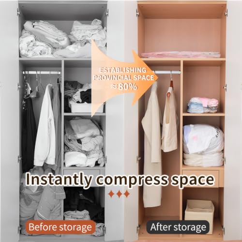 4 Pack Vacuum Storage Bags, Space Saver Bag Vacuum Seal Bags for Clothing Travel Moving Blankets Pillows Storage and Organization.（40 x 60CM）