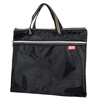 PATIKIL Waterproof Zipper File Bag, Documents Books Tools Storage Zip Pouch for Office Travel, Black - color: Black