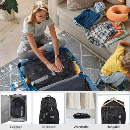 Reusable TPU Travel Vacuum Compression Bags - Waterproof Space Saver Bags for Luggage, Suitcase, Backpack, Storage Organizer (No Pump Required, 2 Pack, Black) - color: Black