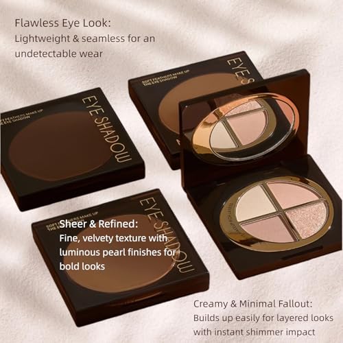 4-in-1 Glow Palette: Highlighter, Contour, Matte Eyeshadow & Bronzer for Cheeks & Eyes | Glow Wardrobe & Makeup Palette | Versatile Face & Eye Cosmetics