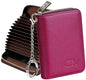 FurArt Zipper Wallet Women, RFID Blocking Credit Card Wallet, Business Card Holder, Compact Size KeyChain Wallet - color: Burgundy