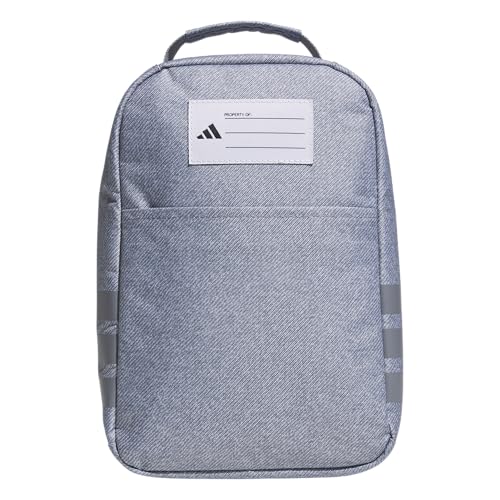 adidas Kids Santiago Lunch Bag – Insulated Cooler Lunchbox for Girls & Boys, 8L - color: Woodland Essential Camo Grey Six/Black/Better Scarlet/4
