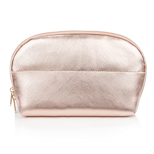 Ethereal Large Cosmetic Bag, Rose Gold Travel Makeup Bag Waterproof Makeup Organizer Bag Portable Makeup Bag Purse Small Toiletry Bag for Women - color: 11-rose gold