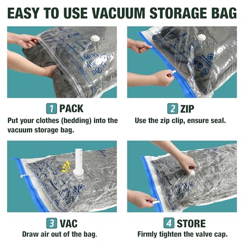 Travel Vacuum Bags with Electric Pump, Vacuum Travel Bags for Luggage and Suitcase, Combo 15 Pack - size: 15-combo