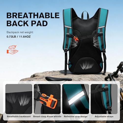 Ultra-Light Soft Daypack 15L/20L, Cushioned Breathable Back Panel Backpack, Lightweight Packable Travel Backpack (Green, 20L) - color: Green, size: 20L