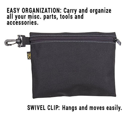 CLC Custom Leathercraft 1100 Multi-Purpose Clip-on Zippered Poly Bags, 3 Pack