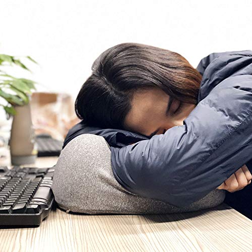 MLVOC Neck Pillow for Traveling, Upgraded 100% Pure Memory Foam Travel Neck Pillow for Airplane Flight Sleep, Breathable & Machine Washable Cover, Travel Kit with 3D Eye Mask, Earplugs & Bag, Grey - color: Grey