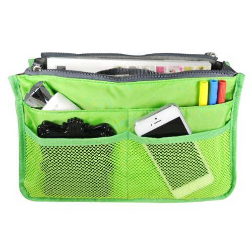 Wrapables® Unisex Bag Insert Organizer, Travel Bag Organizer - Green - color: Green