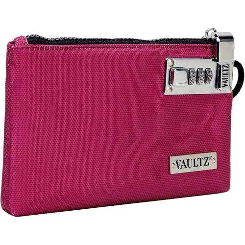 Vaultz Locking Accessories Pouch, 7x10 Inches, Berry (VZ03989) - color: Berry, size: 7x10