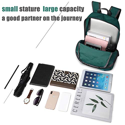 G4Free 20L Lightweight Packable Backpack Travel Hiking Daypack Foldable Backpack for Men Women - color: Green Update