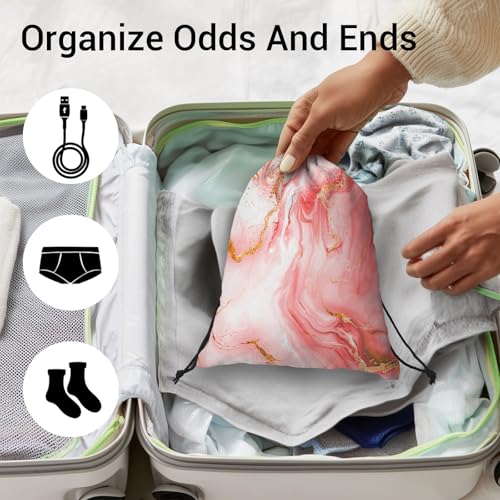 Modern Marble Gymnastics Grip Bag Pink Lightweight Drawstring Gym Bag for Women Grips - color: Modern Marble-pink, size: 12"(H)*9.25"(W)