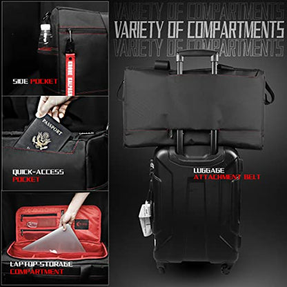 Sneaker Bag for Travel/Sneakerhead gift/Outdoor Sports Bag/Gym Bag /, A Multi-functional Travel Duffel Bag with 3 Adjustable Dividers, & Shoulder Strap,Made of Nylon, by Krone Kalpasmos-classic - color: Red