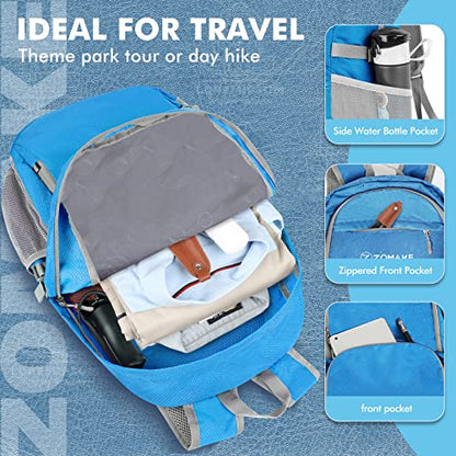 ZOMAKE Lightweight Packable Backpack 30L, Foldable Hiking Backpacks Water Resistant Compact Folding Daypack for Travel(Light Blue) - color: Light Blue