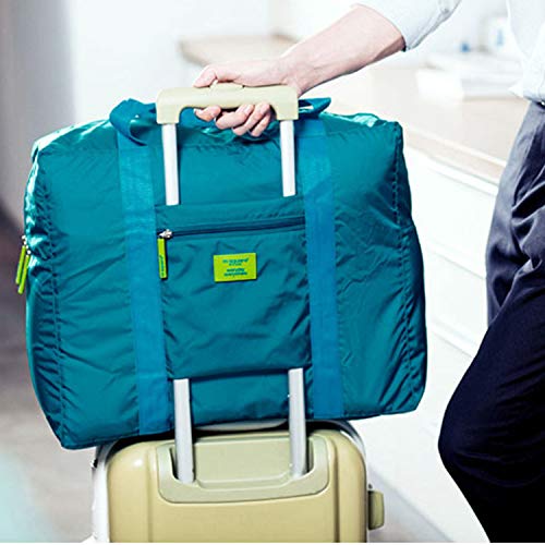 Travel Luggage Duffle Tote Bag Lightweight Waterproof Foldable Storage Carry Bag (Blue)