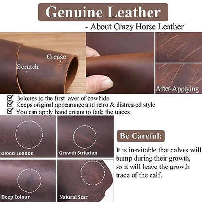Acidea Genuine Leather Watch Roll Case - Travel Case for 3 Watches, Men's Accessories