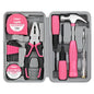 Hi-Spec Mini Tool Kit: Pink Basic Tool Box for College/Dorm, Home & Office DIY. Household Basic Repairs in a Portable Case - color: Pale Pink