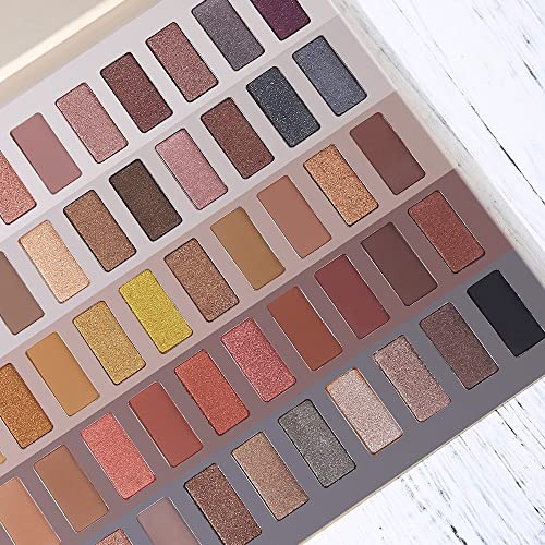 UCANBE 60 Colors Naked Eyeshadow Palette, Warm Neutral Nudes Makeup Pallet, Natural Matte Glitter Shimmer Smokey Eye Shadows Halloween Cosmetic Gift Set - color: Naked Nudes