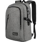 Mancro 17.3 Inch Business Laptop Backpack Large Travel Backpack Lightweight Anti-Theft Laptop Backpack for Men & Women - color: Grey, size: 17.3 inch
