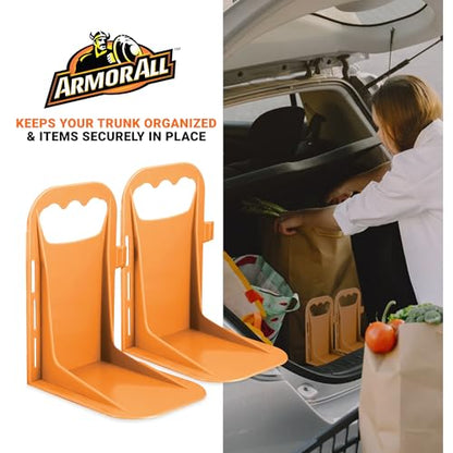Armor All Trunk Cargo Blocks, Cargo Dividers, Trunk Dividers, Hook & Loop Trunk Organizer Blocks to Hold Cargo in Place, Cargo Containment System for Cars, Trucks, SUVs, Vans, 2 Pieces - size: 2 Pack