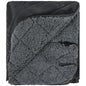 REDCAMP Large Camping Blanket with Sherpa Lining, Cold Weather Warm Outdoor Blanket Windproof for Camping Stadium, Machine Washable 59"x 71" Black - color: 59"x 71" Black