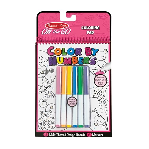 Melissa & Doug On The Go Color by Numbers Kids' Design Board - Unicorns, Ballet, Kittens, and More