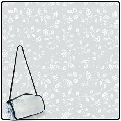 DEWUR Picnic Blankets 79"x79" Extra Large Outdoor Blanket Beach Blanket Waterproof SandProof Picnic Mat Washable Foldable Portable for Grass Lawn Beach Camping (Gray Leaves) - color: Gray Leaves