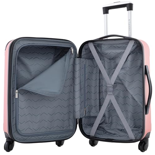 Travelers Club Chicago Hardside Expandable Spinner Luggage, Rose Gold, 22" Carry-On - color: Rose Gold, size: 22" Carry-On