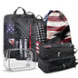 National flag Compression Packing Cubes Set (7 Piece) - 1776 flag Travel Organizer Bags Essential Bag for Clothes Shoes Cosmetics Toiletry - color: Black-9