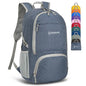 ZOMAKE Lightweight Packable Backpack 30L, Foldable Hiking Backpacks Water Resistant Compact Folding Daypack for Travel(Plaid Royal Blue) - color: Plaid Royal Blue