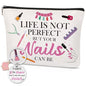 Nail Tech Makeup Bag with Keychain, Nail Technician Gifts for Women, Waterproof Cosmetic Pouch Organizer for Manicurist Appreciation, Birthday, Graduation & Christmas - color: Nail Tech