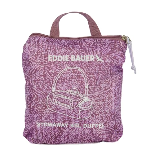 Eddie Bauer Stowaway Packable Duffel Bag | Travel | Foldable | Lightweight | Durable | Ripstop Polyester - color: Lilac