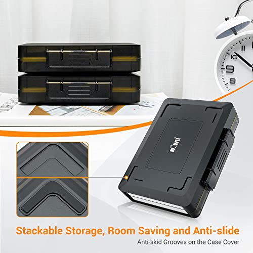 USB Flash Drive Case Holder - Thumb Drive & Memory Card Organizer with Stackable Design for 16 USB A/C & 30 SD/SDHC/SDXC/CFexpress Type A Cards - color: For 16 USB Flash Drives