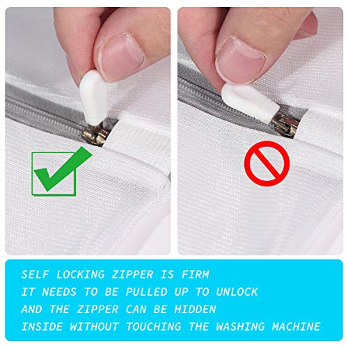 SUERIV Mesh Wash Bag for Washing Machine-Supper Zipper Net Laundry Bag for Travel,Lingerie,Sweater,Garment,Undergarment,Pack of 2 (20 Inch X 24 Inch)
