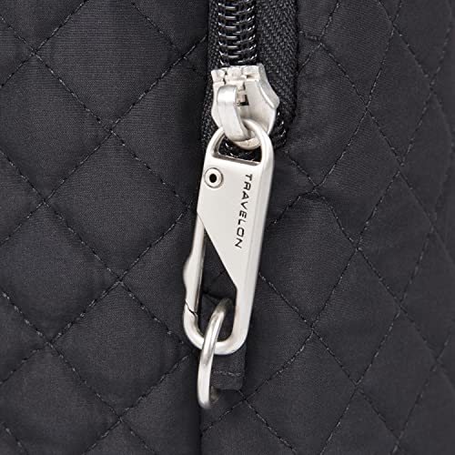 Travelon Anti-Theft Boho Insulated Water Bottle Tote - color: Black Solid