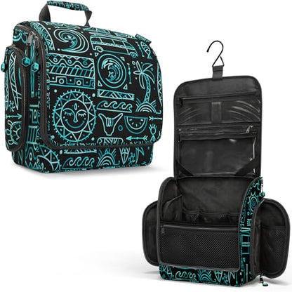 VENTURE 4TH Hanging Travel Toiletry Bag for Women & Men – Large Toiletry Organizer with 17 Compartments, Removable TSA Pouch, Travel Wash Bag for Toiletries, Makeup & Shaving Kit (Surfing Vibes) - color: Surfing Vibes