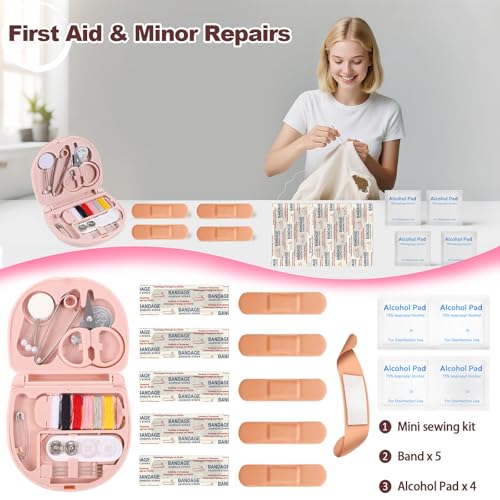 Bridal Emergency Kit for Wedding Day, Women's 40+ Essentials Items for Bride with Cosmetic Bag, Must-Haves for Wedding & Daily Travel, All-in-One Survival Set, Perfect Bride Wedding Gift