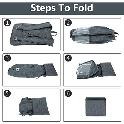 Esup 15L Lightweight Hiking Backpack Foldable Small Travel Backpack Packable Camping Backpack for Women Men (Dark Gray) - color: Dark Gray